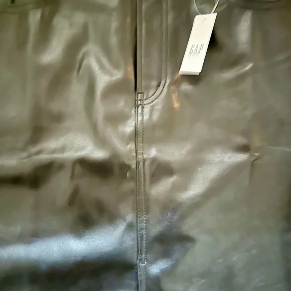 NWT Gap Vegan Leather Midi Skirt - Picture 3 of 4